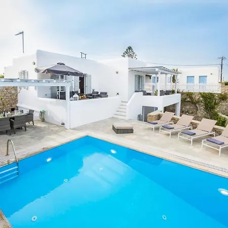 ヴィラ Mykonos Psarrou Villas For 18 People *