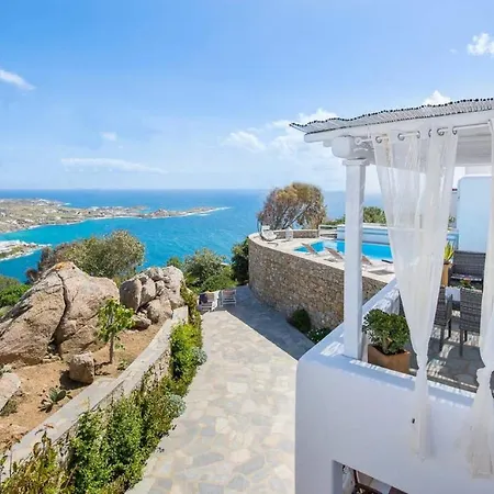ヴィラ Mykonos Psarrou Villas For 18 People *